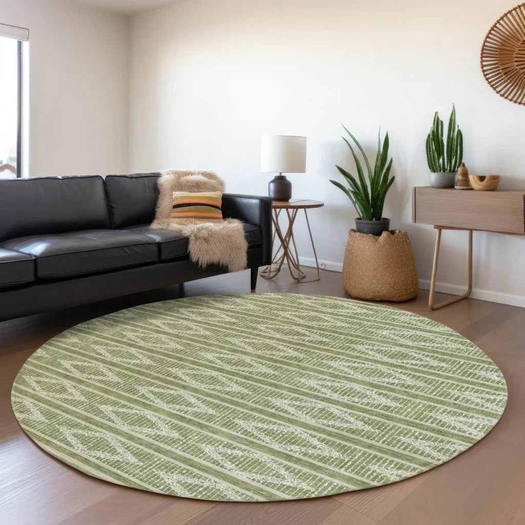 LOOMLAN Rugs Lume Green Washable Indoor-Outdoor Rug