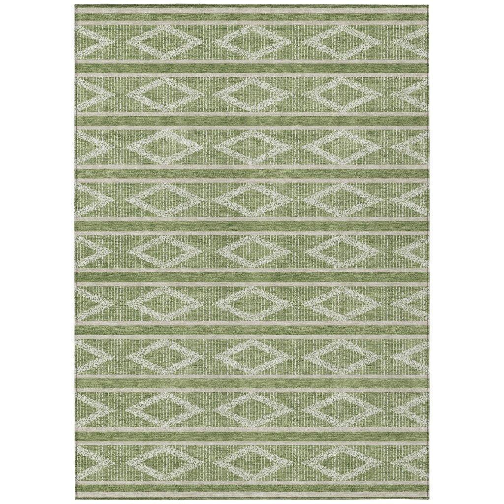 LOOMLAN Rugs Lume Green Washable Indoor-Outdoor Rug