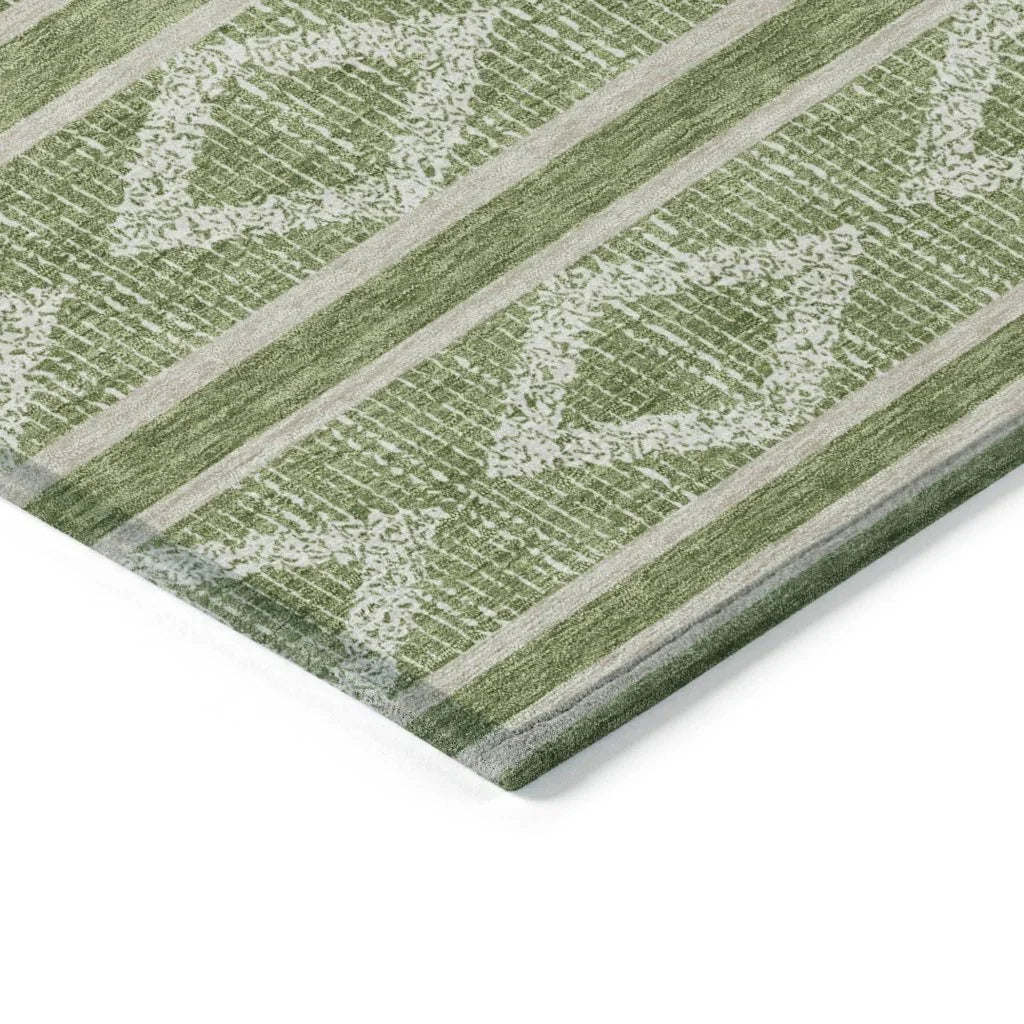 LOOMLAN Rugs Lume Green Washable Indoor-Outdoor Rug