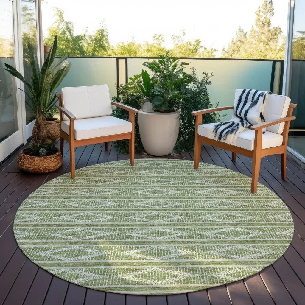 LOOMLAN Rugs Lume Green Washable Indoor-Outdoor Rug