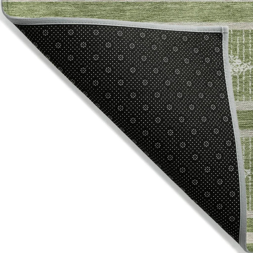 LOOMLAN Rugs Lume Green Washable Indoor-Outdoor Rug