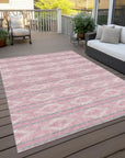 LOOMLAN Rugs Lume Pink Washable Indoor-Outdoor Rug