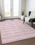 LOOMLAN Rugs Lume Pink Washable Indoor-Outdoor Rug