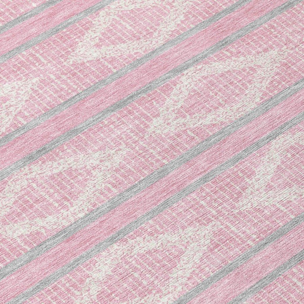 LOOMLAN Rugs Lume Pink Washable Indoor-Outdoor Rug