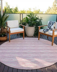 LOOMLAN Rugs Lume Pink Washable Indoor-Outdoor Rug