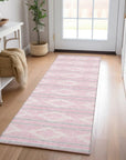 LOOMLAN Rugs Lume Pink Washable Indoor-Outdoor Rug