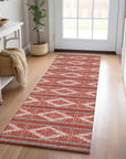 LOOMLAN Rugs Lume Red Washable Indoor-Outdoor Rug
