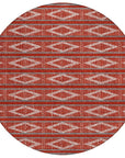 LOOMLAN Rugs Lume Red Washable Indoor-Outdoor Rug