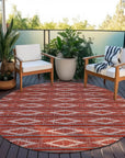 LOOMLAN Rugs Lume Red Washable Indoor-Outdoor Rug