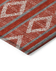 LOOMLAN Rugs Lume Red Washable Indoor-Outdoor Rug
