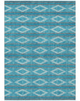 LOOMLAN Rugs Lume Teal Washable Indoor-Outdoor Rug