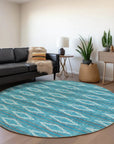 LOOMLAN Rugs Lume Teal Washable Indoor-Outdoor Rug