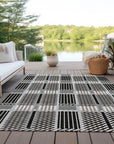 LOOMLAN Rugs Lunara Black Washable Indoor-Outdoor Rug