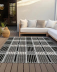 LOOMLAN Rugs Lunara Black Washable Indoor-Outdoor Rug