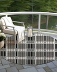 LOOMLAN Rugs Lunara Black Washable Indoor-Outdoor Rug