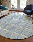 LOOMLAN Rugs Lunara Blue Washable Indoor-Outdoor Rug