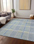 LOOMLAN Rugs Lunara Blue Washable Indoor-Outdoor Rug