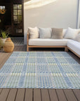 LOOMLAN Rugs Lunara Blue Washable Indoor-Outdoor Rug