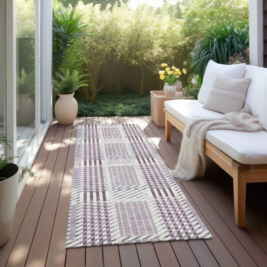 Lunara Purple Washable Indoor - Outdoor Rug - LOOMLAN - LOOMLAN Rugs - Outdoor Rugs