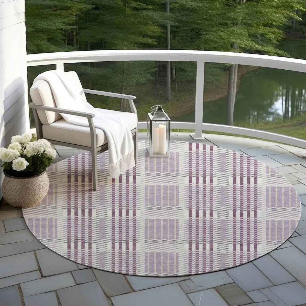 Lunara Purple Washable Indoor - Outdoor Rug - LOOMLAN - LOOMLAN Rugs - Outdoor Rugs