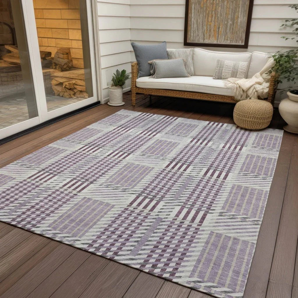 Lunara Purple Washable Indoor - Outdoor Rug - LOOMLAN - LOOMLAN Rugs - Outdoor Rugs