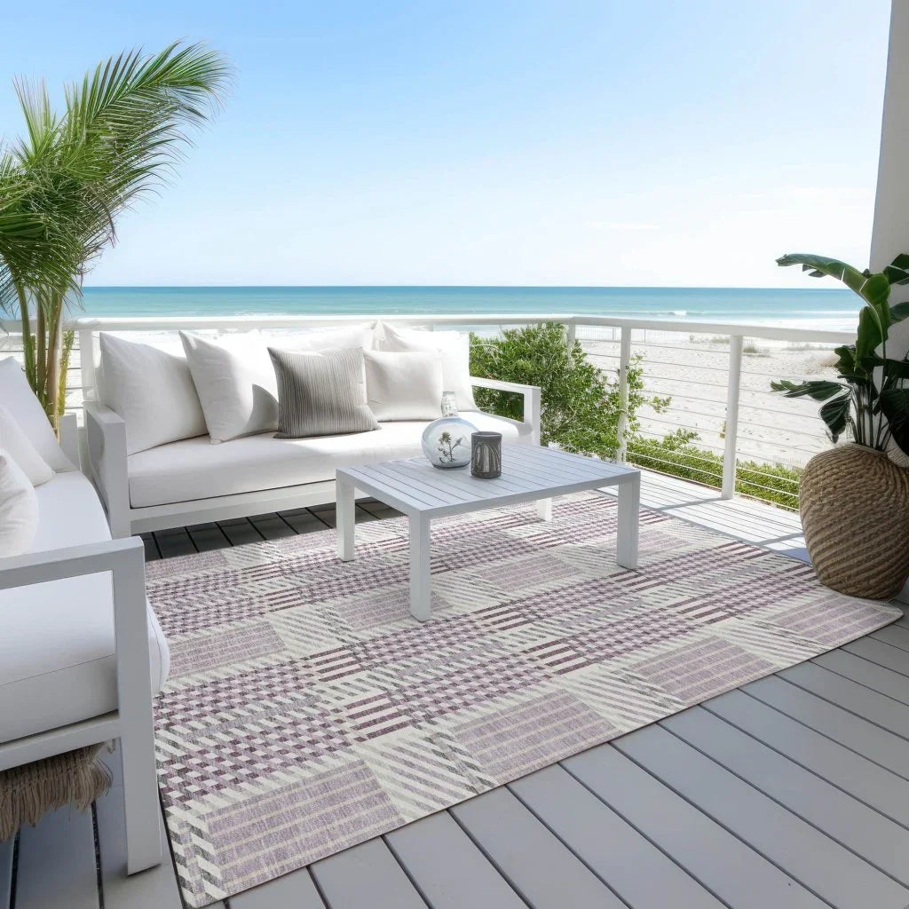 Lunara Purple Washable Indoor - Outdoor Rug - LOOMLAN - LOOMLAN Rugs - Outdoor Rugs