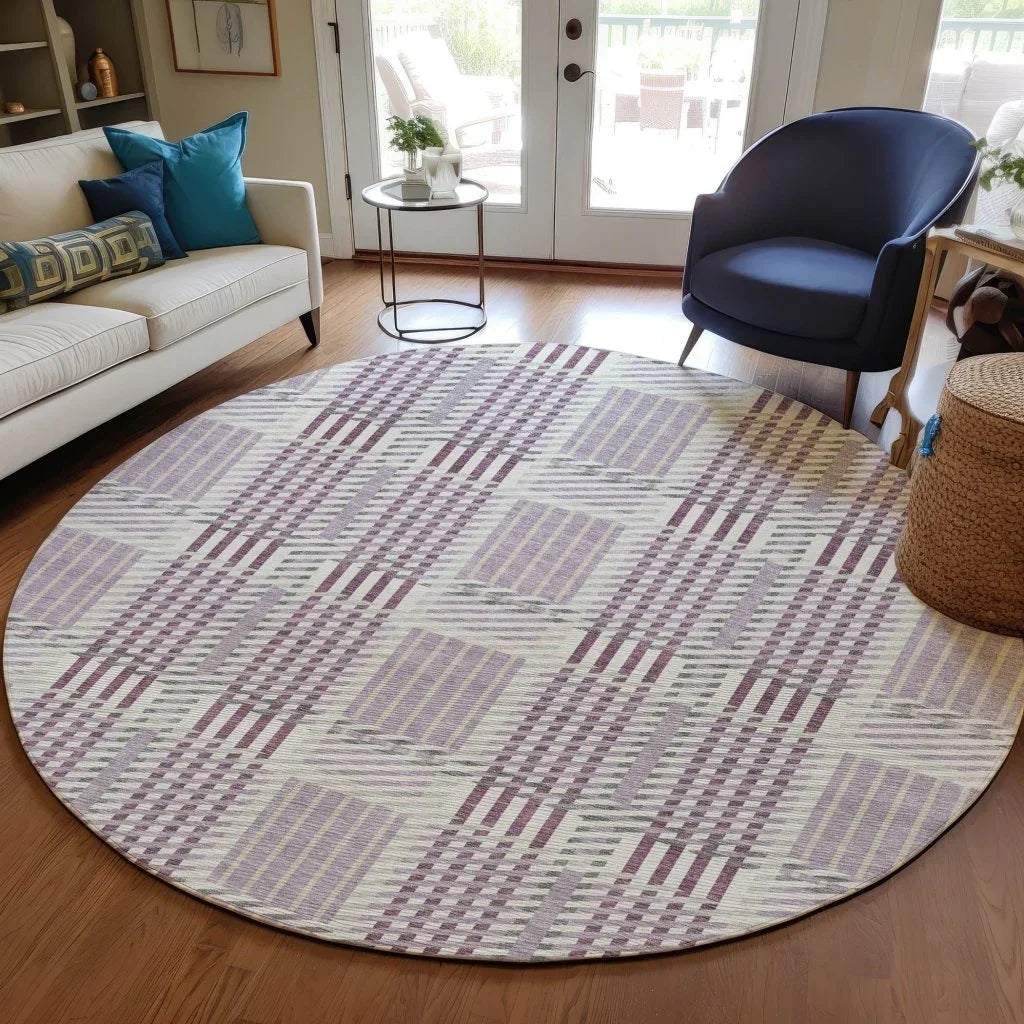 Lunara Purple Washable Indoor - Outdoor Rug - LOOMLAN - LOOMLAN Rugs - Outdoor Rugs