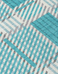 LOOMLAN Rugs Lunara Teal Washable Indoor-Outdoor Rug