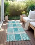 LOOMLAN Rugs Lunara Teal Washable Indoor-Outdoor Rug