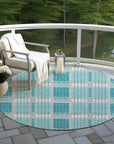 LOOMLAN Rugs Lunara Teal Washable Indoor-Outdoor Rug