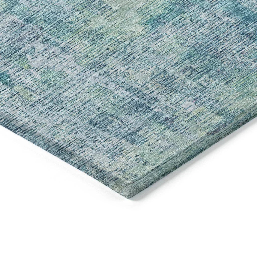 LOOMLAN Rugs Lunisse Blue Washable Indoor-Outdoor Rug