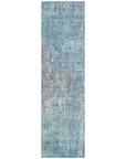 LOOMLAN Rugs Lunisse Blue Washable Indoor-Outdoor Rug