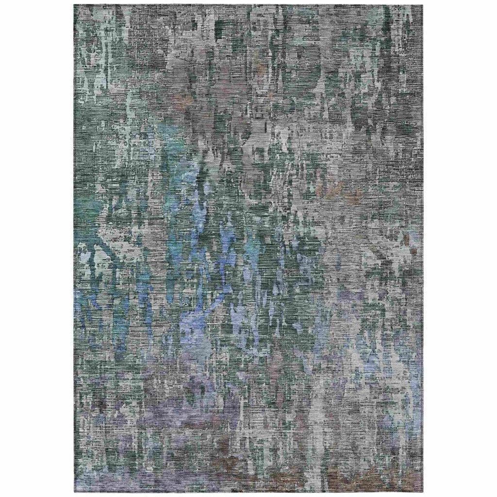 LOOMLAN Rugs Lunisse Fern Washable Indoor-Outdoor Rug