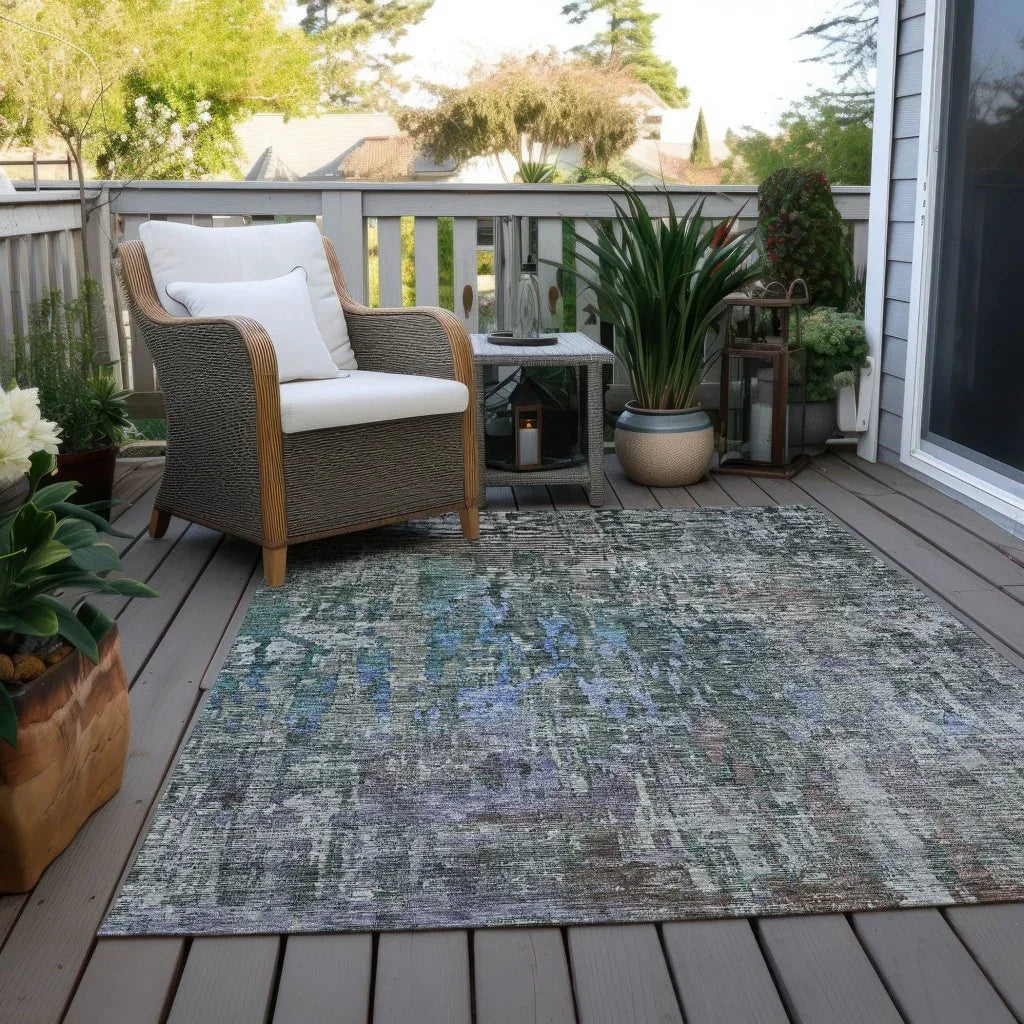 LOOMLAN Rugs Lunisse Fern Washable Indoor-Outdoor Rug