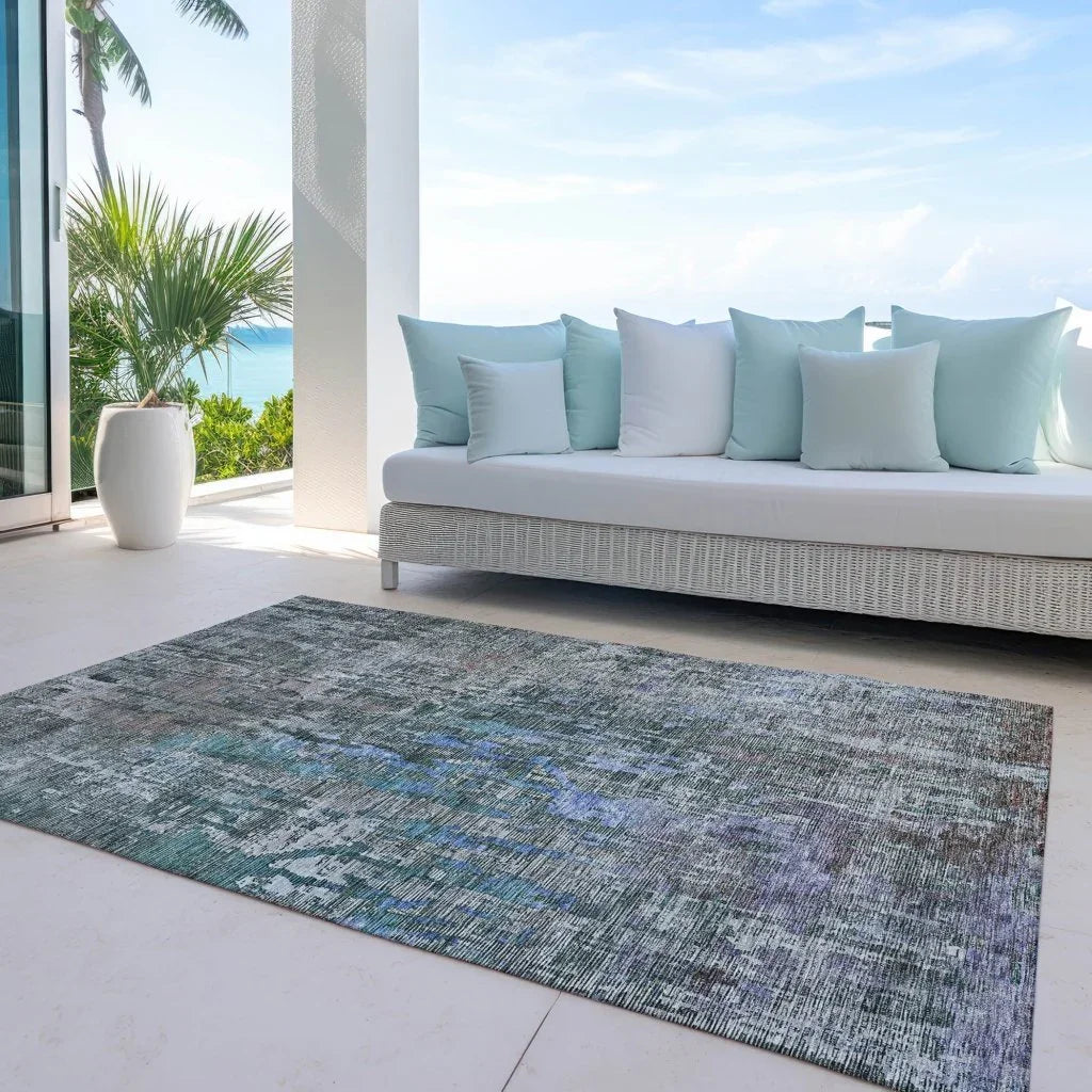 LOOMLAN Rugs Lunisse Fern Washable Indoor-Outdoor Rug
