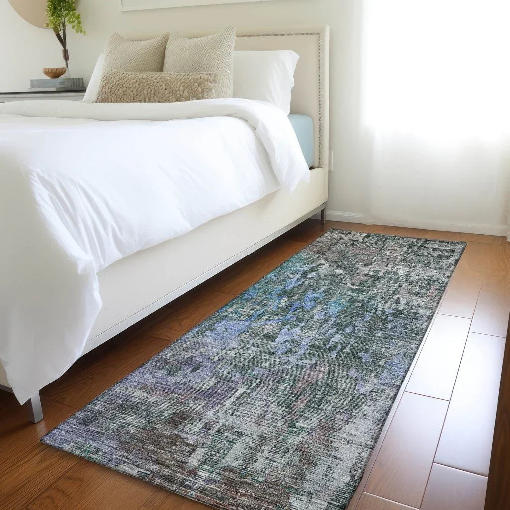LOOMLAN Rugs Lunisse Fern Washable Indoor-Outdoor Rug