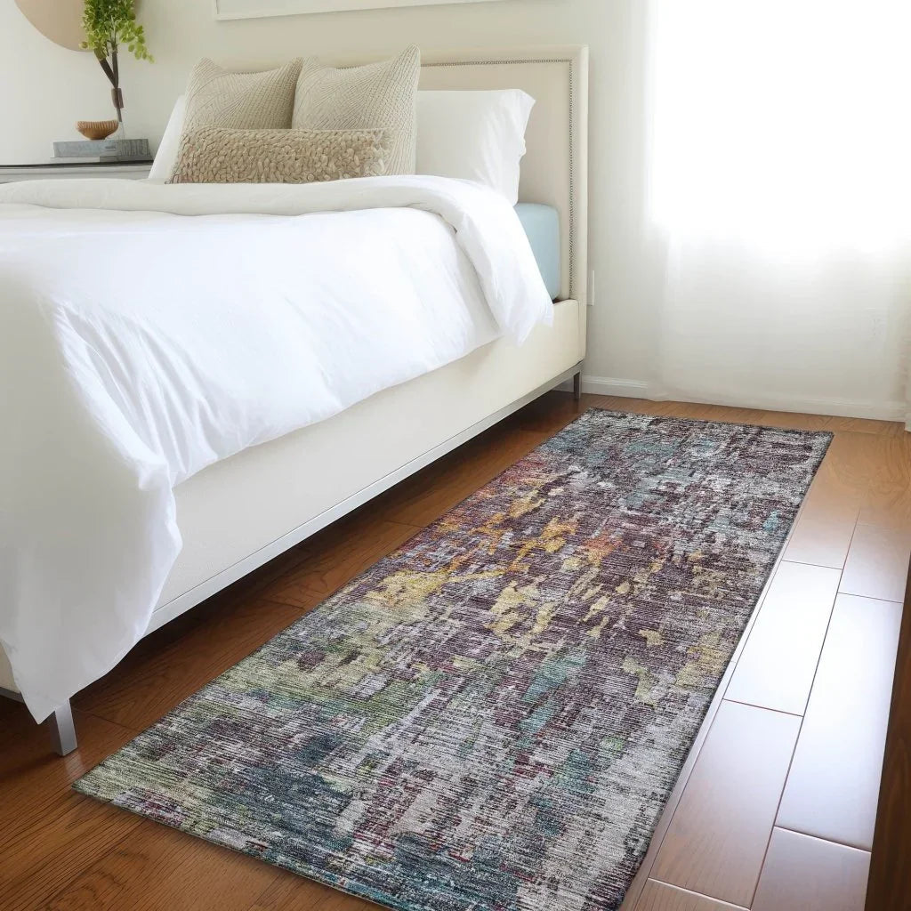 LOOMLAN Rugs Lunisse Gray Washable Indoor-Outdoor Rug