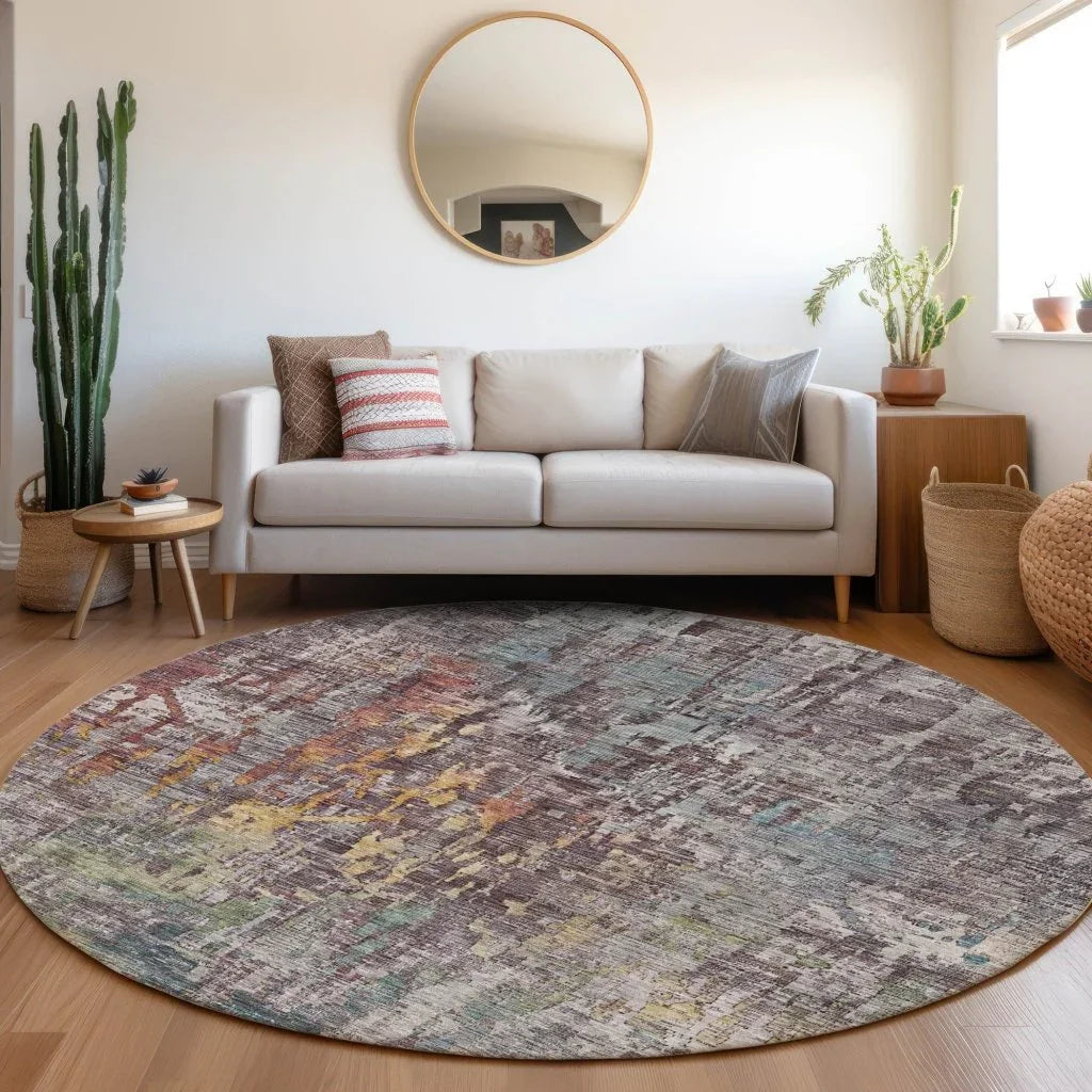LOOMLAN Rugs Lunisse Gray Washable Indoor-Outdoor Rug