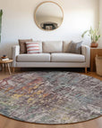LOOMLAN Rugs Lunisse Gray Washable Indoor-Outdoor Rug