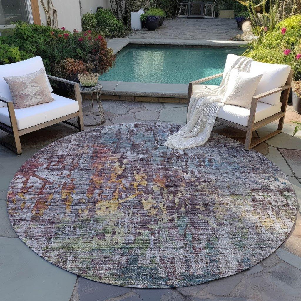 LOOMLAN Rugs Lunisse Gray Washable Indoor-Outdoor Rug