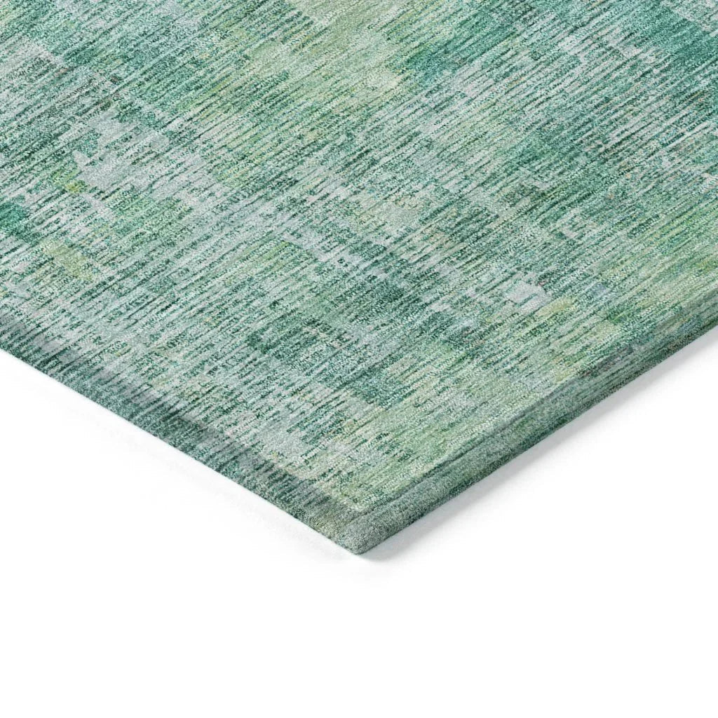 LOOMLAN Rugs Lunisse Teal Washable Indoor-Outdoor Rug