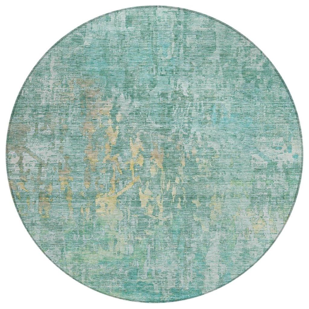 LOOMLAN Rugs Lunisse Teal Washable Indoor-Outdoor Rug