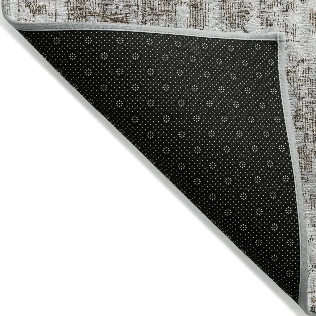 LOOMLAN Rugs Lurea Brown Washable Indoor-Outdoor Rug