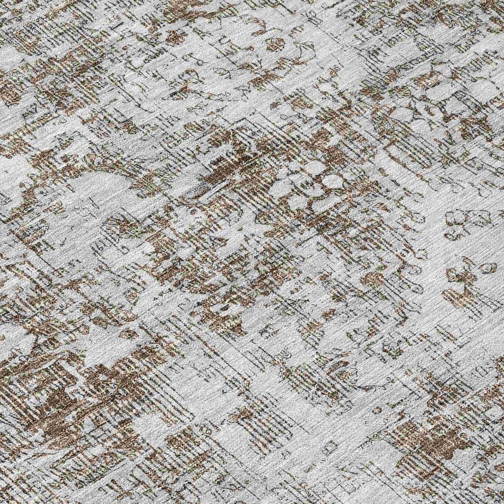 LOOMLAN Rugs Lurea Brown Washable Indoor-Outdoor Rug
