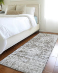 LOOMLAN Rugs Lurea Brown Washable Indoor-Outdoor Rug