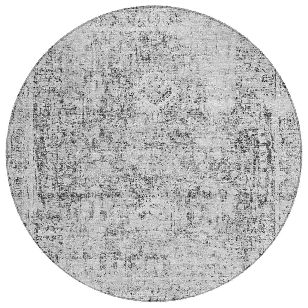 LOOMLAN Rugs Lurea Gray Washable Indoor-Outdoor Rug