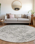 LOOMLAN Rugs Lurea Gray Washable Indoor-Outdoor Rug
