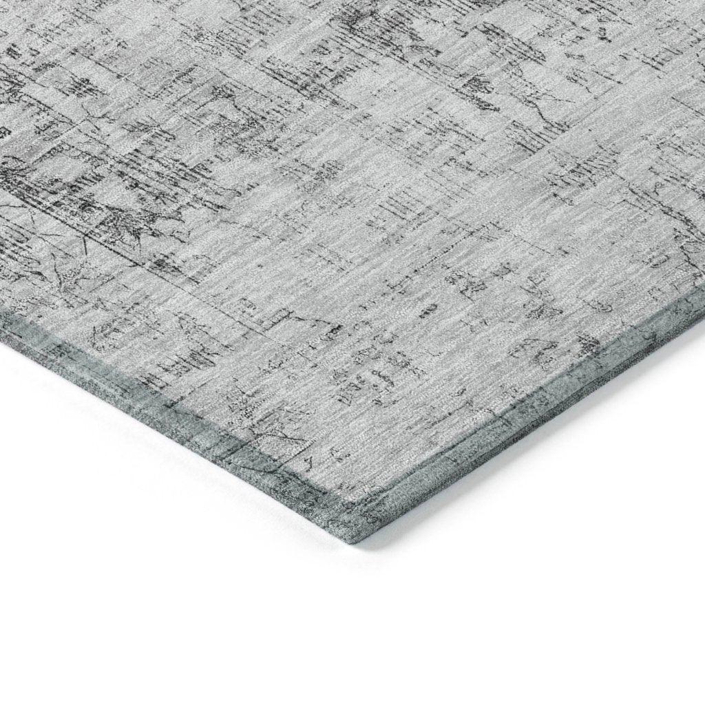 LOOMLAN Rugs Lurea Gray Washable Indoor-Outdoor Rug