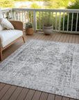 LOOMLAN Rugs Lurea Gray Washable Indoor-Outdoor Rug