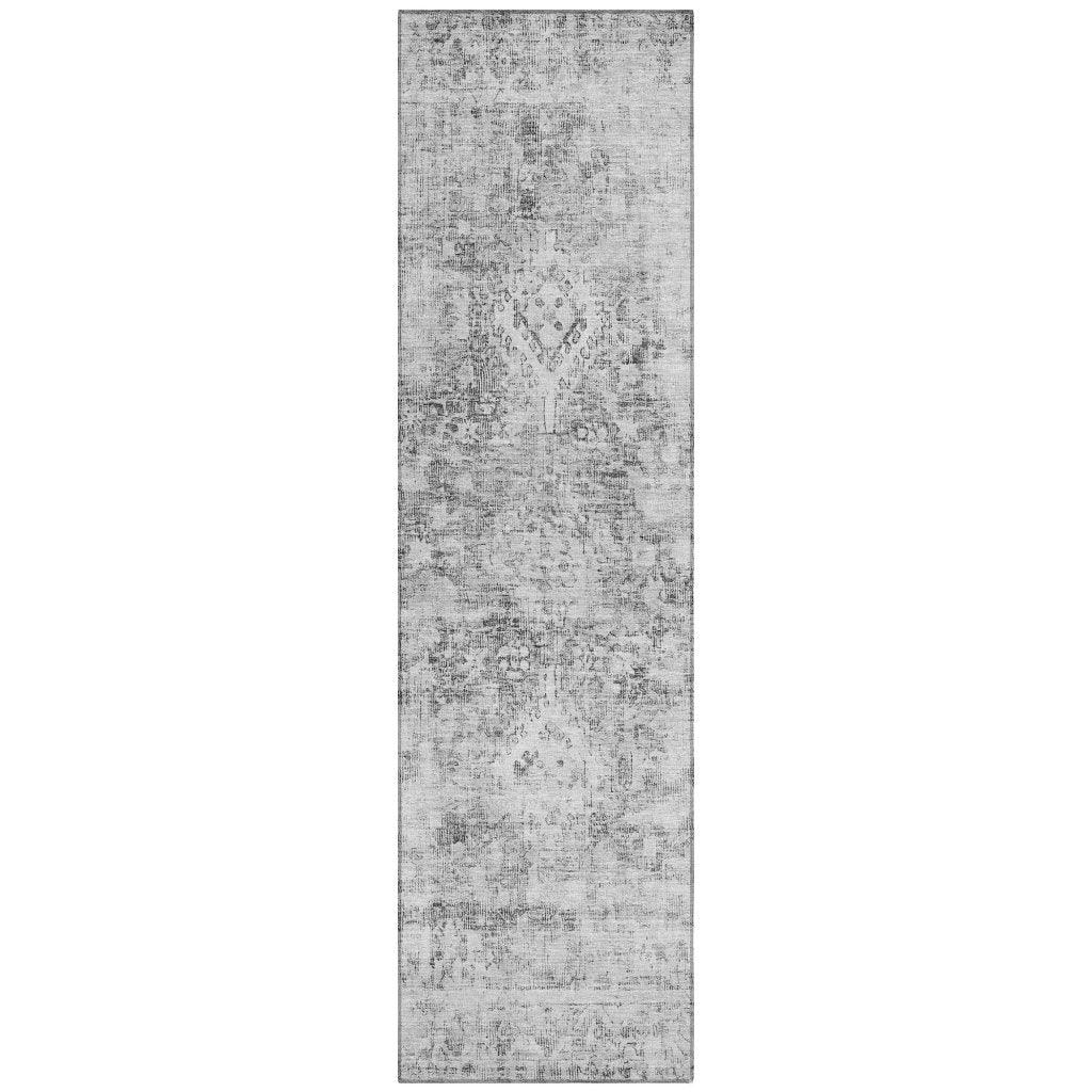 LOOMLAN Rugs Lurea Gray Washable Indoor-Outdoor Rug